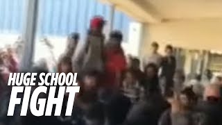 HUGE fight between students officers and staff inside high school [upl. by Layod]