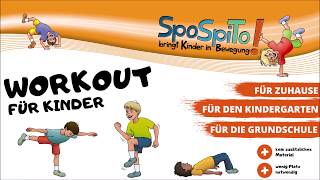 SportmachtSpaß  Workout für Kinder  Kindergarten Grundschule Zuhause  SpoSpiTo [upl. by Amedeo759]