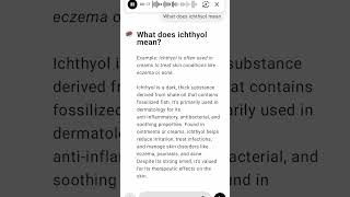 What does ichthyol mean [upl. by Gignac378]