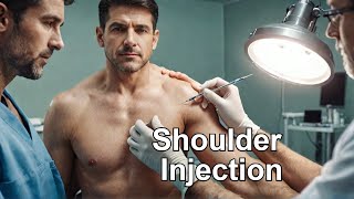 Subacromial injection Real Footage [upl. by Idihc]