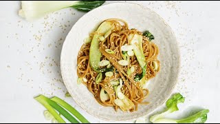 Asiatische Reisnudeln mit Pak Choi  Vegan Glutenfrei und super schnell gemacht  Mimilicious [upl. by Edasalof]