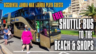 FREE OCCIDENTAL JANDIA Hotel Bus to HOTEL BEACH and Shops [upl. by Girard]