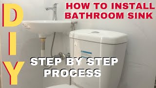 Paano Mag install ng BATHROOM SINK for Beginners  STEP by STEP PROCESS [upl. by Nosneb]