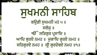 Sukhmani Sahib Morning Path  Full Path  ਸੁਖਮਨੀ ਸਾਹਿਬ  Punjabi Lyrics  Read Along [upl. by Suhploda286]