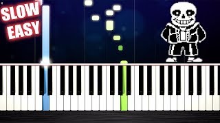 Undertale  Megalovania  SLOW EASY Piano Tutorial by PlutaX [upl. by Stover481]