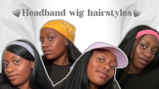 6 Easy Headband Wig Hairstyles [upl. by Trakas]