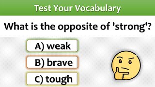 Test Your Vocabulary 30 Basic English Words Quiz [upl. by Ennis665]