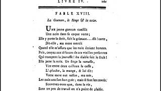 La Guenon le Singe amp la Noix JeanPierre Claris de Florian [upl. by Yecaw850]