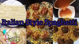 Italian Style Spaghetti🍝Easy recipe of NoodlesSpaghetti with tomato sauce नूडल बनाने का नया तरीका [upl. by Uhayile]