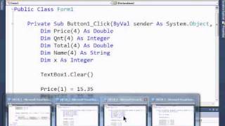 Visual Basic 2010 Express Tutorial 28  MultiDimensional amp Parallel Arrays [upl. by Maurer]