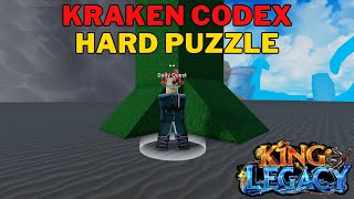 How To Solve Kraken Codex Hard Puzzle in King Legacy  Sea 3 3rd Sea Daily Quest [upl. by Ailuig671]