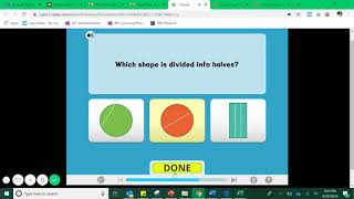 1st Grade Math Week 7 Day 3 Using iReady to Partition Shapes into Halves and QuartersFourths [upl. by Darnok]