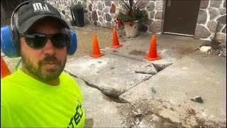 How to fix Small damaged concrete repair Wisconsin construction concrete diy [upl. by Lattimer577]