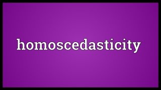 Homoscedasticity Meaning [upl. by Lrub999]