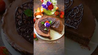 Chocolate Orange Sable Tart shorts tart chocolate cookie [upl. by Coumas]