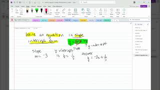 Writing the equation of a line [upl. by Mirella]