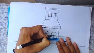 How to draw a simple bakery drawing  Bakery drawing easy [upl. by Ram]