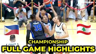 Championship Game  Strong Group PH vs Al Riyadi Lebanon Full Game Highlights [upl. by Zysk344]