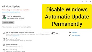 How To Disable Windows Automatic Update in Windows 1011  Disable Windows Automatic on LeptopPC [upl. by Chem]