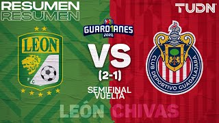 Resumen y goles  León 2 vs 1 Chivas  Semifinal Vuelta  Guard1anes 2020 Liga Mx  TUDN [upl. by Zilada]