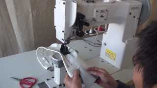 Twin needle post bed machine for the sewing of decorative seams [upl. by Punke]