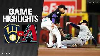 Brewers vs Dbacks Game Highlights 91424  MLB Highlights [upl. by Olegna]