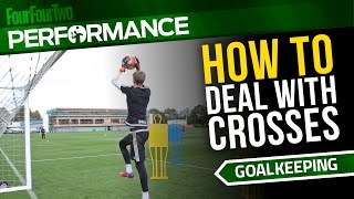 Goalkeeper training drill  How to deal with crosses  Swansea City Academy [upl. by Alleira]