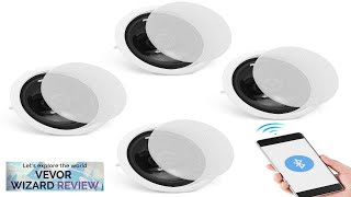 VEVOR 4 PCs 65 Bluetooth in Ceiling Speakers 150W Flush Mount Ceiling Review [upl. by Yenaffit904]