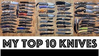 The best of the best 10 favorite folding knives from my collection [upl. by Aserehtairam]