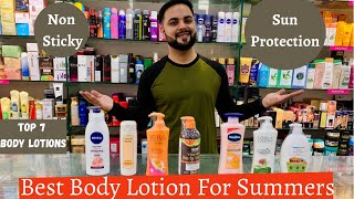 Top 7 Body Lotion for Summers Best Lotion with Sun Protection [upl. by Akemej613]