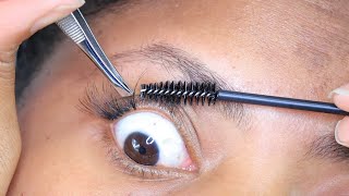 DIY INDIVIDUAL LASHES  PART 1 most requested Sharatia Banks [upl. by Aysa]