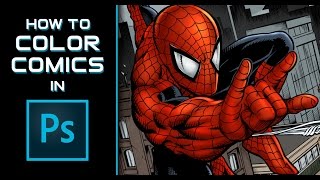 How to Color Comic Art in Photoshop CC  Tutorial [upl. by Asseneg995]