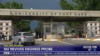 Fort Hare University  SIU revives degrees probe [upl. by Aridatha]