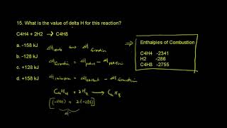 ACS Exam General Chemistry Energetics Ch5 15 [upl. by Onibag279]