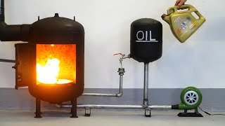 Homemade WASTE OIL STOVE for Workshop [upl. by Applegate647]