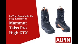 Test Bergschuh Mammut Taiss Pro High GTX  ALPIN  Das Bergmagazin [upl. by Rosenblast442]