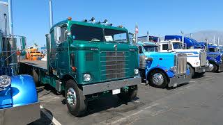 1953 Bullnose Kenworth With Silent Drive quotRubber Bandquot Tandems 4K WalkAround At Truckin For Kids [upl. by Nahgaem]