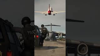 Military Jet Successfully Takeoff after Attack  GTA 5 shorts [upl. by Kaslik]