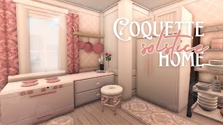 🎀 Coquette Solstice Home Bloxburg House Build  No Gamepass [upl. by Aikkan190]