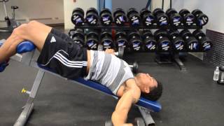 Tutorial  Decline Dumbbell OneArm Fly [upl. by Allisan]