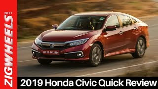 2019 Honda Civic Review  Is Honda’s Hero Back  ZigWheelscom [upl. by Assiral]