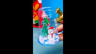 How to Make a Snow Globe ❄️☃️🌲 Easy Christmas DIY Craft [upl. by Osmond]