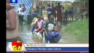 Flood There is no ground to land a helicopter in Bayelsa [upl. by Esinrahs]