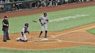 Texas Rangers Jack Leiter vs New York Yankees Aaron Judge 2nd at bat 9224 [upl. by Steffi]