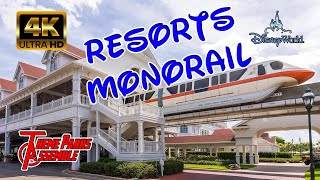 Monorail To Resorts And Magic Kingdom From Ticket Transportation Center in 4K  WDW  April 2024 [upl. by Lyall875]