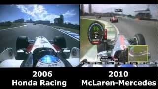 Jenson Button onboard lap 2006 2011 Interlagos [upl. by Denyse696]