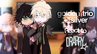 ☆ the golden trio  silver trio react to drarry   harry potter╏drarry pansmioneblairon13 [upl. by Enelez]