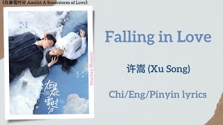 Falling In Love  许嵩 Xu Song《在暴雪时分 Amidst A Snowstorm of Love》ChiEngPinyin lyrics [upl. by Ahsiekim]