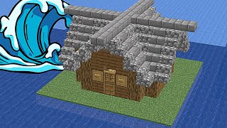 TSUNAMI Drowned my HOUSE in MINECRAFT [upl. by Simpkins]