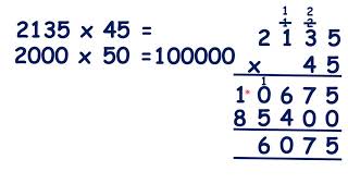 Use rounding to estimate for multi digit multiplication 4 digit x 2 digit [upl. by Eirek]